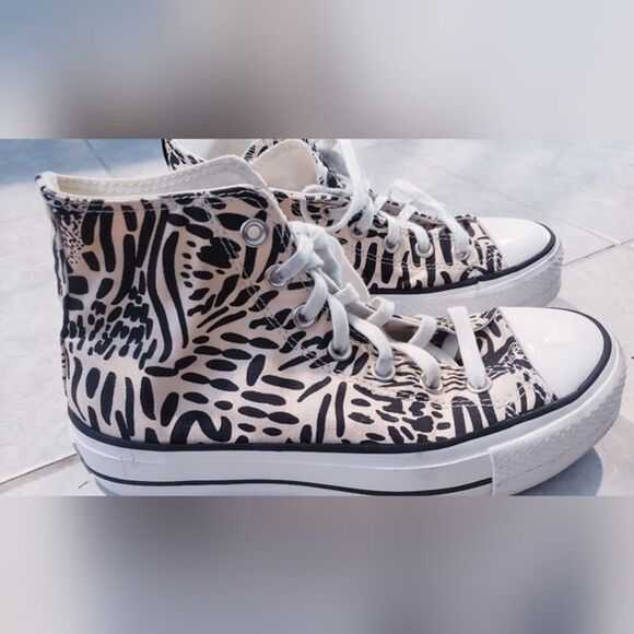 ANIMAL PRINT PLATFORM CHUCK TAYLOR ALL STAR CONVERSE SIZE 6.5 - Picture 3 of 7